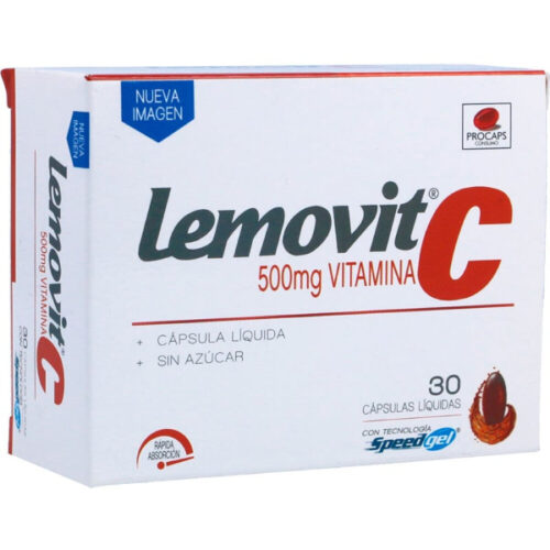 LEMOVIT C 500 MG X 30 CAP LIQUIDAS ZIN AZUCAR
