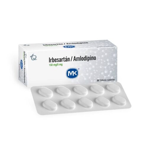 IRBESARTAN / AMLODIPINO 150 MG/5 MG X 30 TAB CUBIE
