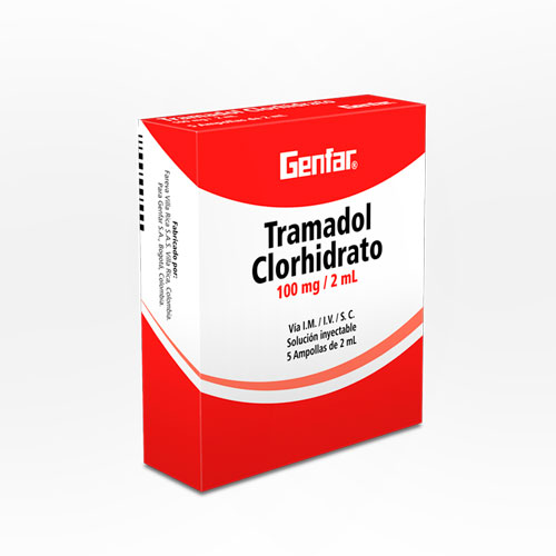 TRAMADOL CLORHIDRATO 100MG/2ML X 5 AMP
