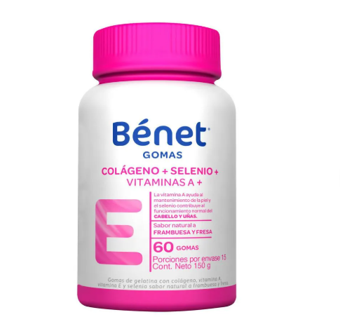 COLAGENO + SELENIO +VITAMINA A X 60 GOMAS (BENET)