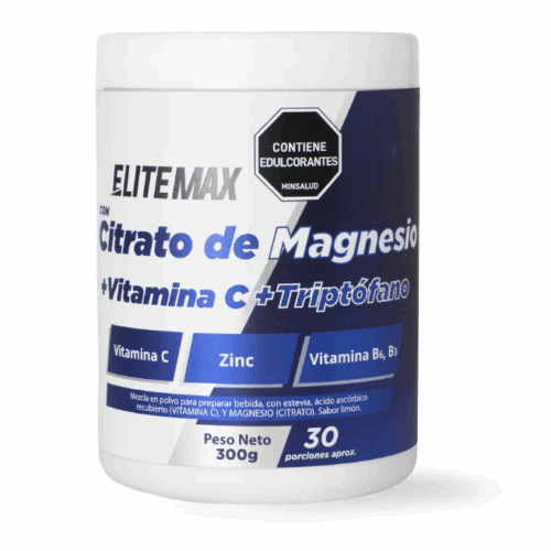 ELITE MAX CITRATO MAGNESIO+VITAMINA C+TRIPTOFANO 300MG X 300  GR
