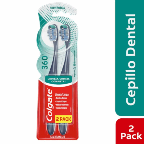 CEPILLO COLGATE 360 LIMPIEZA COMPLETA X 2