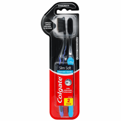 CEPILLO COLGATE SLIM SOFT BLACK SUAVE X 2