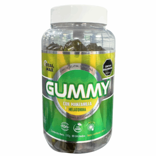 GUMMY MANZANILLA Y MELATONINA 300 GR S/LIMON X 90 GOMAS GELATINA