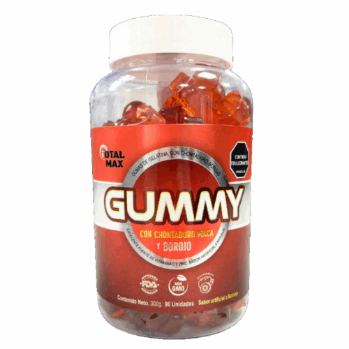 GUMMY CHONTADURO MACA BOROJO 300 GR NARANJA GOMITAS X 90 UN