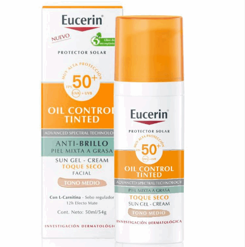 EUCERIN OIL CONTROL SPF 50+ T/SECO TONO MEDIO X 50 ML