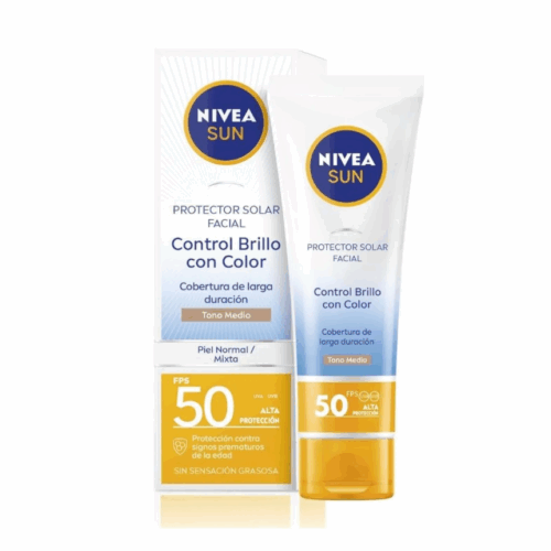 NIVEA PROTECTOR SOLAR CONTROL BRILLO C/COLOR FPS 50 X 50ML