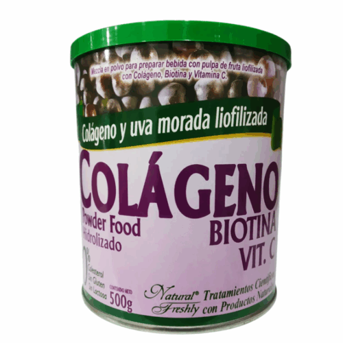 COLAGENO HIDRO +BIOTINA+VITAMINA C (UVA ) X 500 GR