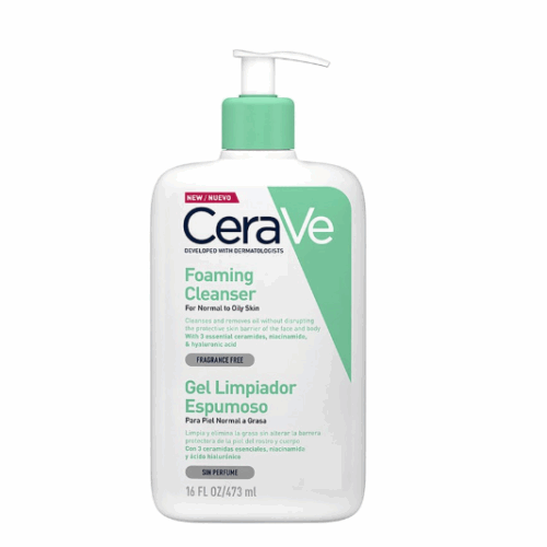 CERAVE GEL LIMPIADOR ESPUMOSO X 473 ML