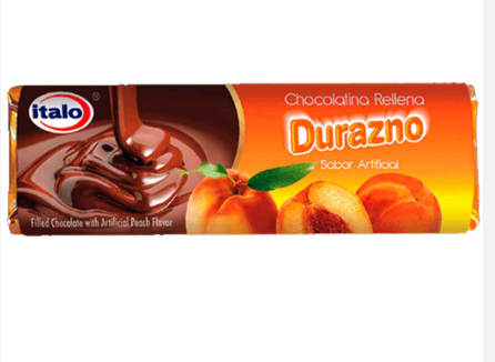 CHOCOLATINA ITALO DURAZNO X 24 GR CONFITERIA