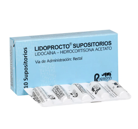 LIDOPROCTO SUPOSITORIOS X 10 UND